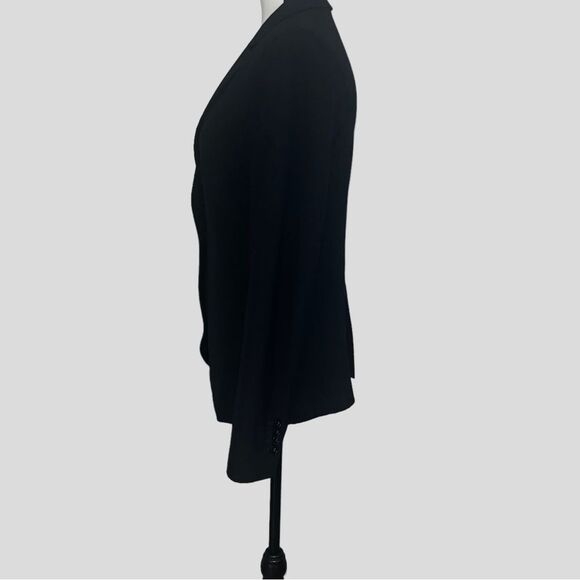 Zara Basics Lined Black One Button Blazer Size 4 - Picture 3 of 8